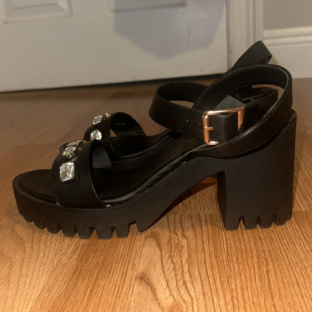 Madden Girl black platforms. Size 10